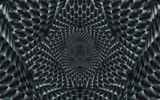 Black white pattern circular design 2 - caustic free wallpaper