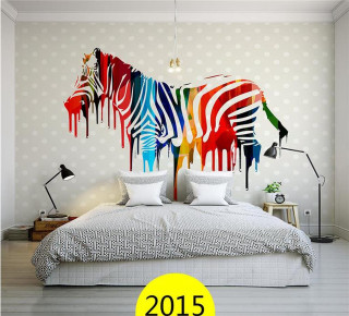 Zebra painted bedroom bed pillows - free new year wallpaper for tablet