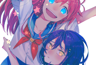 Anime girls blue eyes red 2 - aya goda free wallpaper for desktop