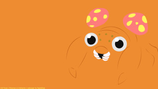 Cartoon animal big eyes pink - ear free wallpaper for desktop