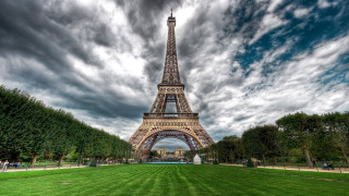 Tall tower cloudy sky grassy - brassaï free wallpaper