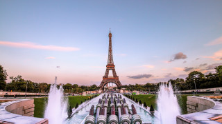 Fountain water eiffel tower paris - a fountain free wallpaper