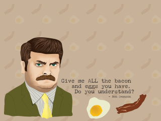 Man mustache fried egg bacon - a plate free wallpaper