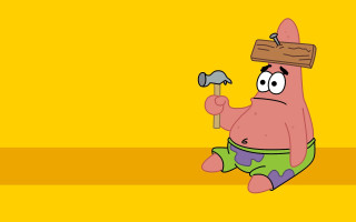 Cartoon character sitting hammer hat - a hammer free wallpaper