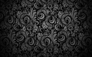 Black white wallpaper swirls leaves 3 - modern european ink painting free wallpaper for desktop