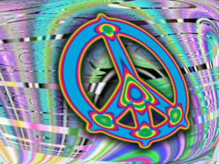 Psychedelic peace sign background swirl - psychedelic free wallpaper for desktop
