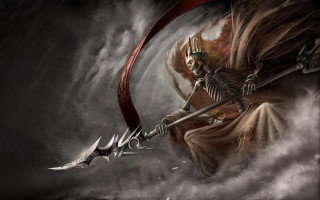 Skeleton warrior sword sceptacle hand - bastien lecouffedeharme free wallpaper