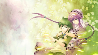 Anime characters sitting in tree - two anime character free wallpaper for desktop