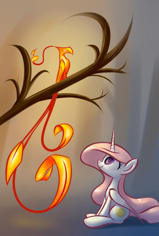 Cartoon little pony tree branch - little free wallpaper for mobile