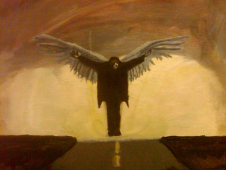 Man with wings in air - aaron jasinski free wallpaper