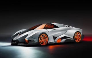 Futuristic car orange wheels black 6 - a futuristic car free wallpaper