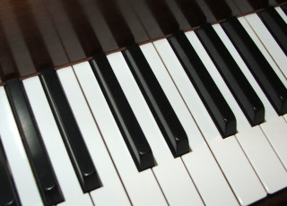 Piano keyboard closeup black white 4 - bryan organ free wallpaper