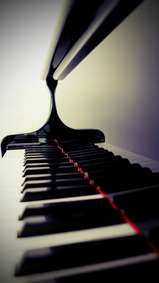 Piano red string black handle - a piano free wallpaper for mobile