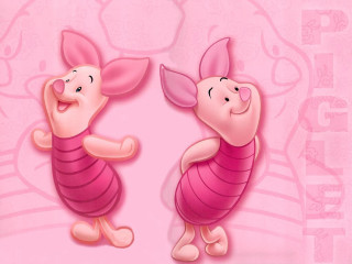 Two pigs pink background pink - a pink background free wallpaper