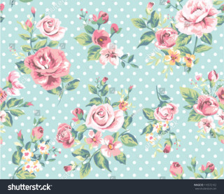Blue background pink roses polka - annabel kidston free wallpaper for desktop