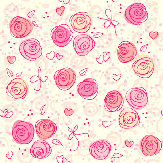 Pink red rose pattern white - free hearts wallpaper for tablet