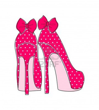 Pink high heeled shoes bow - a pair free wallpaper for tablet