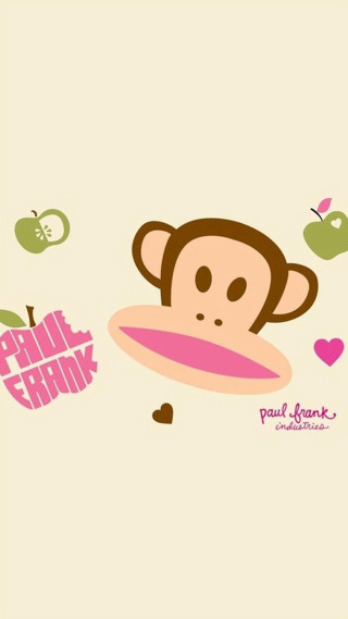 Monkey frisbee apples pink heart - album cover free wallpaper for mobile
