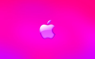 Pink purple apple logo red - beeple free wallpaper