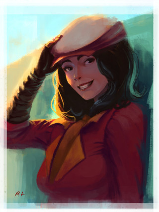 Woman hat scarf smiling posing - a hat and a scarf free wallpaper