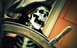 Skeleton pirate costume steering wheel - a skeleton free wallpaper for desktop