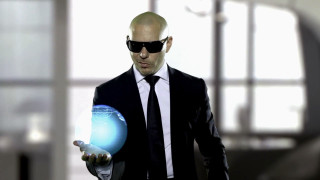 Man suit sunglasses blue ball - a blue ball free wallpaper