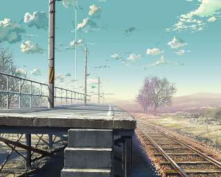 Train track train sky clouds - a train track free wallpaper