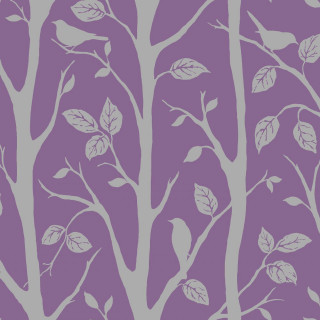 Tree leaves birds purple white - free aesthetic wallpaper for tablet