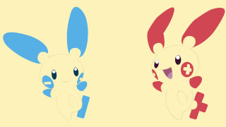 Cartoon rabbits different colors sizes - a cross free wallpaper for desktop