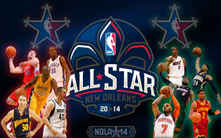 New orleans all star basketball - a group of basketball players free wallpaper