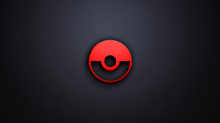 Red pokemon symbol black background - a red circle free wallpaper