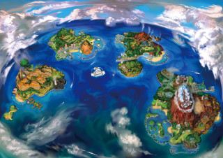 World map islands boat water - bob ross free wallpaper for desktop