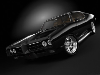 Black muscle car chrome rims - a black muscle car free wallpaper