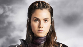 Woman leather outfit sword camera - a leather outfit holding free wallpaper