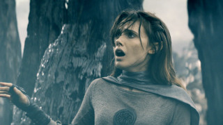 Woman hoodie cellphone surprised look - holding free wallpaper