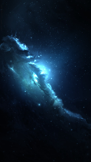 Large space structure stars bright - center free wallpaper for mobile