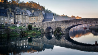 Bridge river building boat water - eric deschamps free wallpaper for desktop