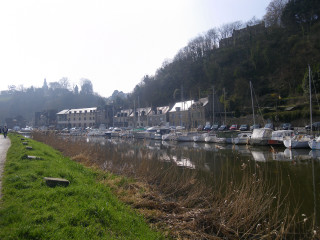 Boats river hillside pleinair mattepainting - plein air free wallpaper