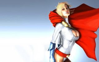 Woman red cape white outfit - a red cape free wallpaper for desktop