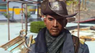 Man hat scarf gun case - ultra realistic face free wallpaper
