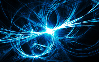 Blue abstract spiral black background 2 - plasma free wallpaper