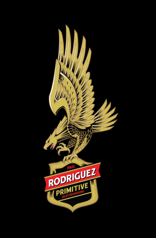Golden eagle emblem black background - a red ribbon free wallpaper for mobile