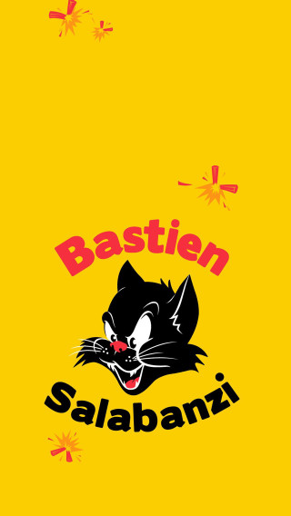 Yellow background black cat bastian - free dogs wallpaper for mobile