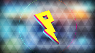 Colorful lightning background circle triangle - circular free wallpaper
