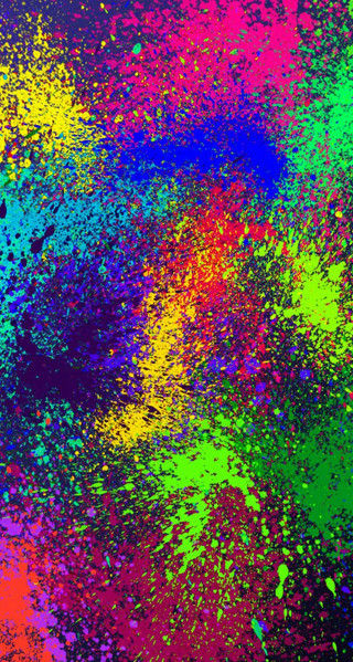 Colorful paint splatter black background 3 - a colorful background free wallpaper for mobile