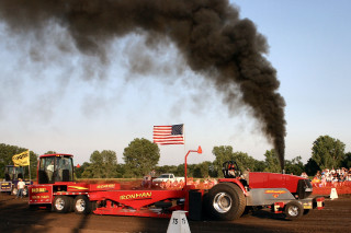 Black smoke truck field flag - dick bickenbach free wallpaper