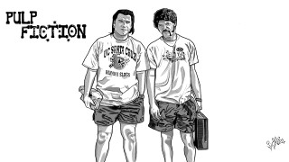 Two men briefcase pulp fiction - criterion collection free wallpaper