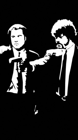 Two men suits pointing hands - funk art free wallpaper for mobile