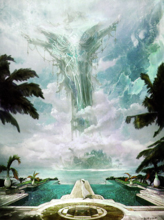 Giant alien floating sky water - aleksi briclot free wallpaper for mobile