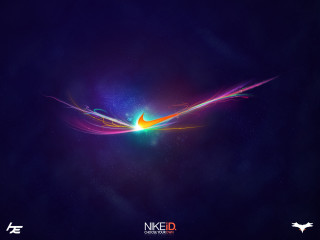 Colorful abstract nike logo dark - a colorful abstract background free wallpaper